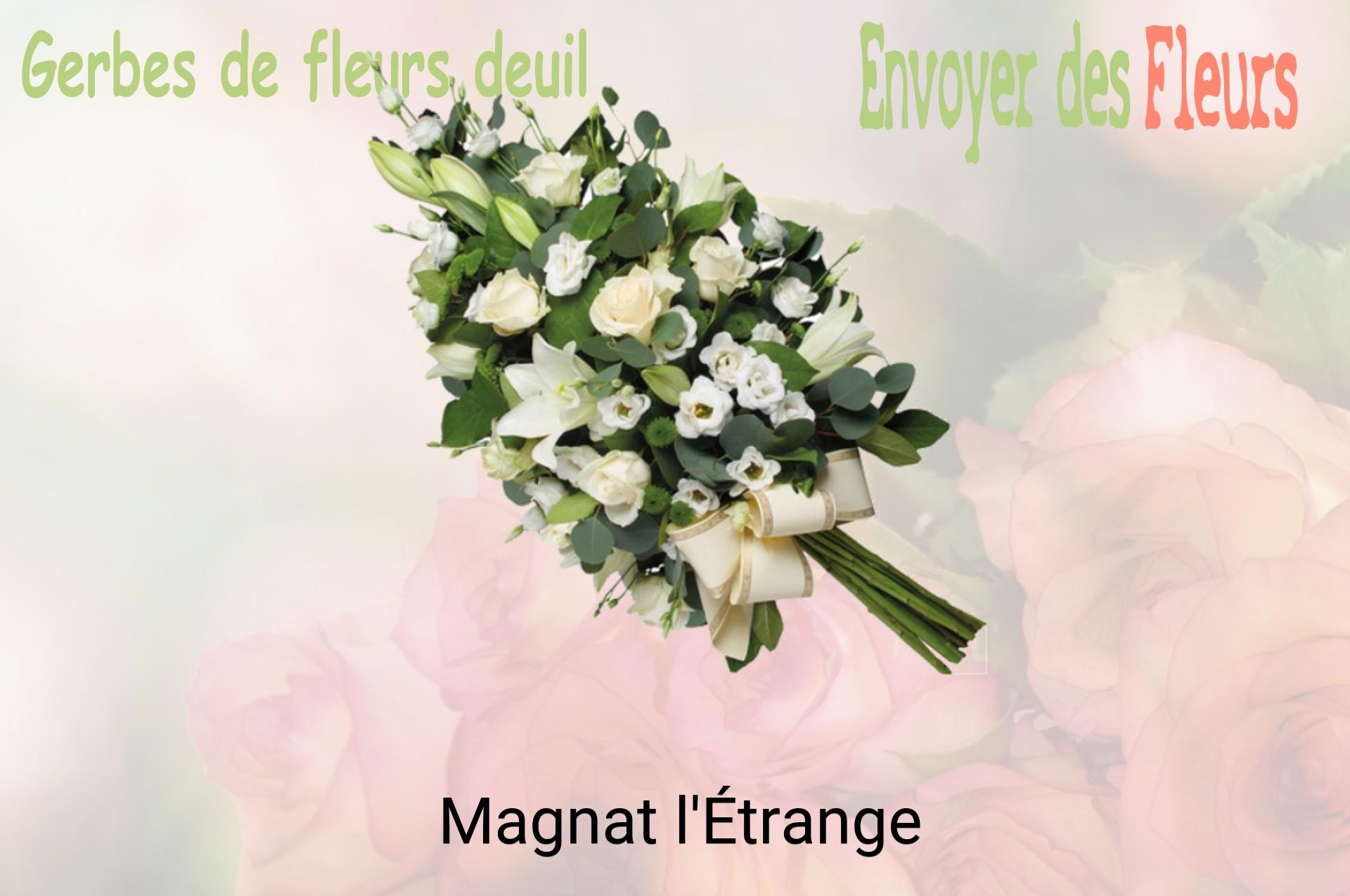 Gerbe de fleurs de deuil livrée à Magnat-l'Étrange